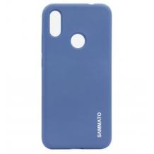 Луксозен силиконов калъф / гръб / Sammato Cover TPU Case за Samsung A40 - син