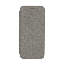 Луксозен калъф Flip тефтер Vennus Cotton Book за Huawei Y5 2018 - сив