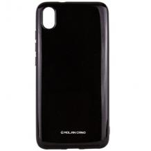 Силиконов калъф / гръб / Molan Cano Glossy Jelly Case за Samsung A10 / M10 - черен / гланц / брокат