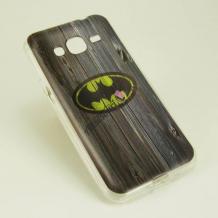 Силиконов калъф / гръб / TPU Samsung J5 J500 - Batman / сив
