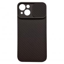 Удароустойчив силиконов калъф / кейс / TPU Slide Camera Lens за Apple iPhone 13 Mini 5.4" - черен