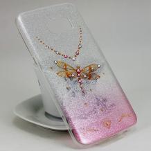 Луксозен силиконов калъф / гръб / TPU KINGXBAR с камъни Swarovski за Samsung S7 G930