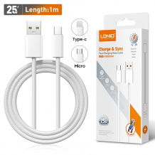 Кабел LDNIO LS901 USB-A към Micro USB кабел 25W