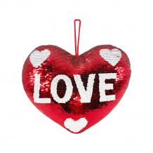 Плюшено сърце с пайети / Reversible Love Heart
