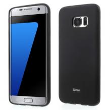 Луксозен силиконов калъф / гръб / TPU Roar All Day за Samsung S7 Edge G935 - черен / мат