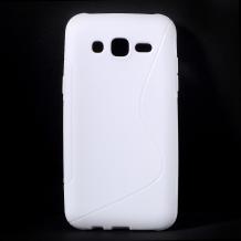 Силиконов калъф / гръб / TPU S-Line за Samsung J500 J5 - бял