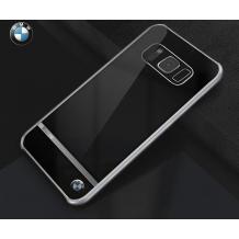 Оригинален твърд гръб BMW Mirror Electroplated Metal Hard Case за Samsung S8 G950 - черен / сребрист кант