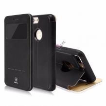 Оригинален кожен калъф Flip тефтер Baseus Simpe Series със стойка за Apple iPhone 6 / Apple iPhone 6S - черен