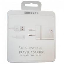 Оригинално зарядно 220V 15W за Samsung A8 Plus 2018 A730 / Fast Charger / Type C