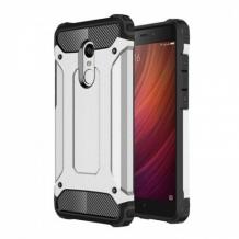 Силиконов гръб TPU Spigen Hybrid с твърда част за Huawei Mate 10 Lite - сребрист