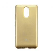 Луксозен силиконов калъф / гръб / TPU Mercury GOOSPERY Jelly Case за Nokia 5 2017 - златист