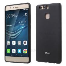 Луксозен силиконов калъф / гръб / TPU Roar All Day за Huawei P9 - черен / мат