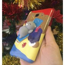 Луксозен силиконов калъф / гръб / TPU 4D Squishy за Samsung J3 / J3 2016 J320 - цветен / плаж / Cat