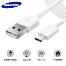 Оригинален USB кабел за зареждане и пренос на данни за Samsung S10 Lite / S10e - Type C - бял