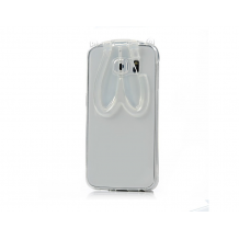 Силиконов калъф / гръб / TPU NICE Case със стойка за Samsung S6 Edge G925 - прозрачен / заешки ушички