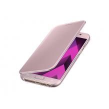 Луксозен калъф Clear View Cover с твърд гръб за Samsung J3 / J3 2016 J320 - розов