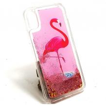 Flamingo / розов брокат със звездички