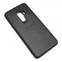 Луксозен кожен гръб за Samsung S9 Plus G965 - черен Луксозен кожен гръб за Samsung S9 Plus G965 - черен