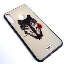 Wolf with Rose