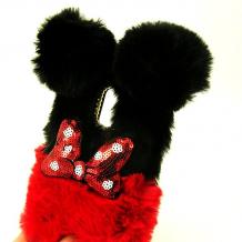 Силиконов калъф / гръб / TPU 3D за Xiaomi RedMi Note 4 / RedMi Note 4X - черно и чрвено / Minnie Mouse
