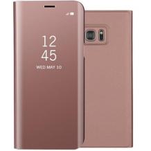 Луксозен калъф Clear View Cover с твърд гръб за Samsung A3 2017 A320 - Rose Gold
