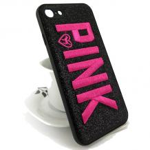 Pink / черен брокат