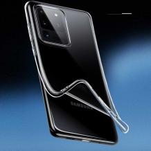 Луксозен силиконов гръб USAMS Janz Series за Samsung S20 Ultra - прозрачен