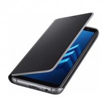 Оригинален калъф Neon Flip Cover за Samsung A8 2018 A530F - черен