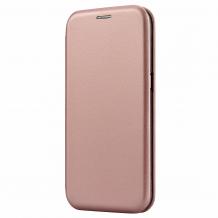 Луксозен кожен калъф Flip тефтер със стойка OPEN за Xiaomi Mi 9 SE - Rose Gold
