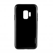 Оригинален силиконов калъф / гръб / TPU X-level за Samsung A8 2018 A530 - черен / гланц