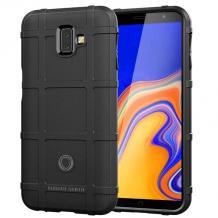 Оригинален силиконов калъф / гръб / Rugged Shield TPU Case за Samsung J6 Plus 2018 - черен