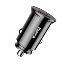 Универсално зарядно за кола Baseus Circular Car Charger / QC 4.0 Car Charger 30W / Type-C PD 3.0 SCP - черно