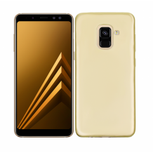 Силиконов калъф / гръб / TPU за Samsung A6 Plus - златист