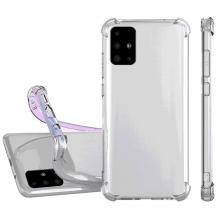 Удароустойчив силиконов калъф за Samsung A51 - прозрачен