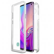 Tвърд гръб 360° със силиконова част и протектор за Samsung A71 - прозрачен