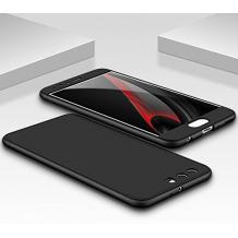 Луксозен твърд гръб GKK 3in1 360° Full Cover за Huawei P10 - черен / лице и гръб