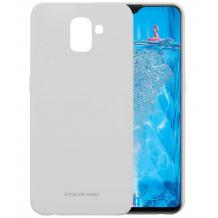 Силиконов калъф / гръб / TPU MOLAN CANO Jelly Case за Samsung A6 Plus 2018 - сив / мат