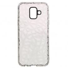 Луксозен силиконов калъф / гръб / TPU 3D за Samsung A6 Plus 2018 - ромбове / прозрачен