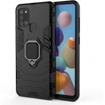 Удароустойчив гръб със стойка и магнитно захващане за Samsung A21s – черен