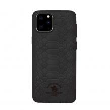 Луксозен твърд гръб със силиконова кант за Apple iPhone 11 Pro Max 6.5" - Santa Barbara Polo Club / Black SnakeЛуксозен твърд гръб със силиконова кант за Apple iPhone 11 Pro Max 6.5" - Santa Barbara Polo Club / Black Snake