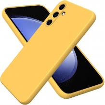 Силиконов калъф / кейс / Nano TPU за Samsung A15 - жълт гръб със защита за камерата