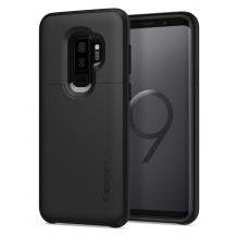 Оригинален гръб TPU Spigen Slim Armor с твърда част и слот за карта за Samsung S9 Plus G965 - черен