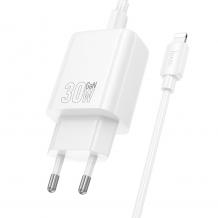 Зарядно устройство HOCO N62 220V 30W / Type C to Lightning