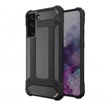 Силиконов гръб TPU кейс Spigen Hybrid с твърда част за Samsung S22 5G - черен