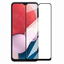 Full cover Tempered glass Full Glue screen protector Samsung A14 5G / Извит стъклен скрийн протектор с лепило от вътрешната страна за Samsung A14 5G - черен кант