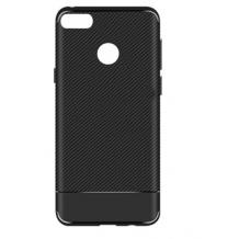 Силиконов калъф / гръб / TPU за Huawei Y9 2018 - carbon / черен