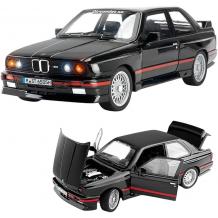 Метална кола с отварящи се врати капаци светлини и звуци BMW M3 E30 1:24
