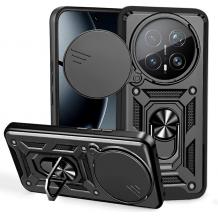 Удароустойчив гръб TPU кейс за Honor Magic8 Pro / Honor Magic 8 Pro Ring Armor Case - черен