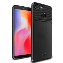 Силиконов калъф / гръб / TPU Hybrid за Huawei Honor 9 Lite - черен / Ferilinso Carbon