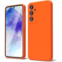 Силиконов калъф / кейс / Nano TPU за Samsung A55 - оранжев гръб със защита за камерата